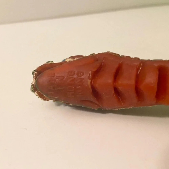 Vintage Rubber Dragon Jiggler Hong Kong 12 Inch Rubbery Toy Figure Broken Tail - Picture 9 of 16